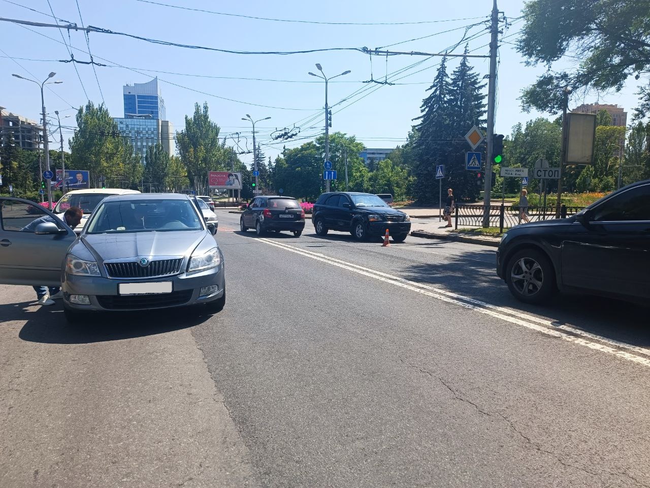 Ребенок пострадал в результате ДТП в центре Донецка.