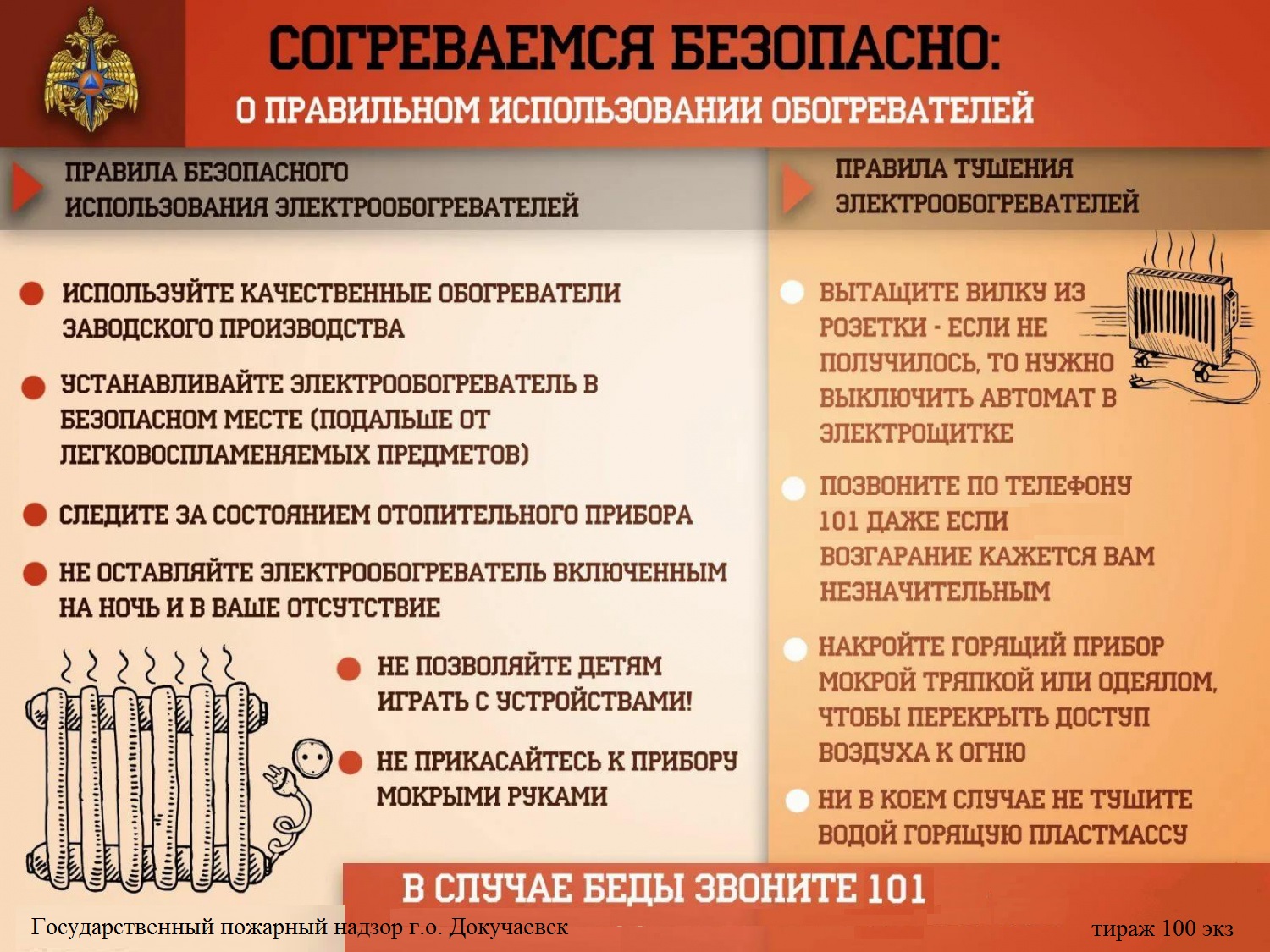 О правильном использовании обогревателей.