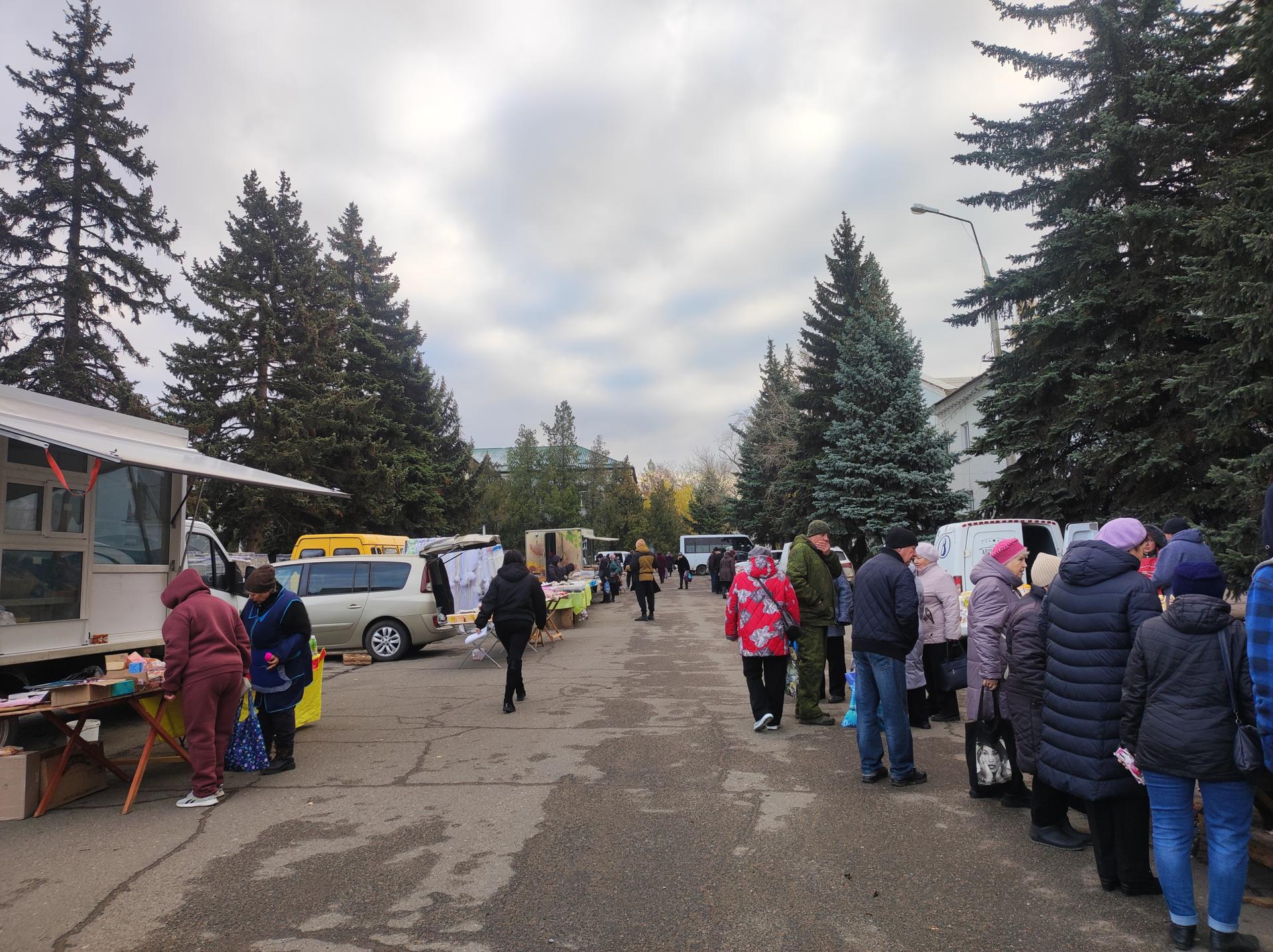 На центральной площади Докучаевска прошла ярмарка.