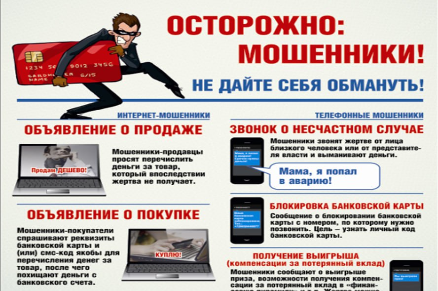 Осторожно мошенники. Не дайте себя обмануть.