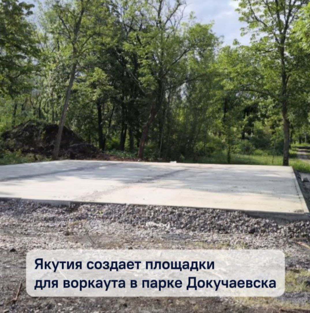 Якутия создает площадки для воркаута в парке Докучаевска.