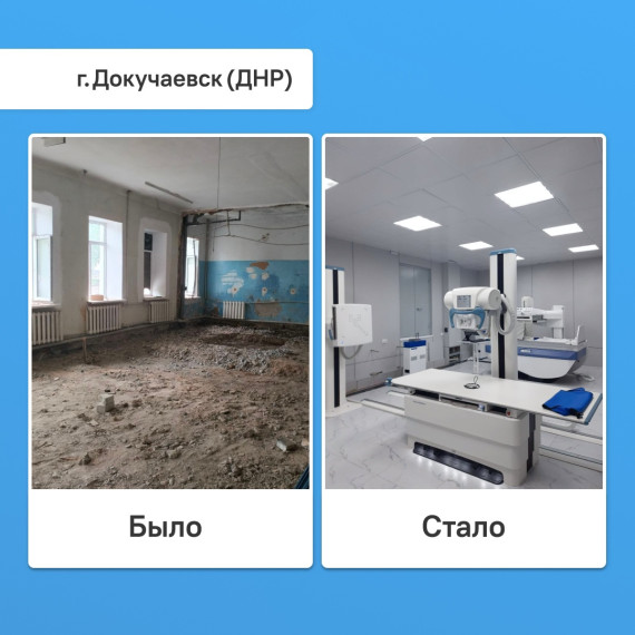 В Докучаевске обновили рентген-кабинет благодаря Якутии. В Докучаевске обновили рентген-кабинет благодаря Якутии.
