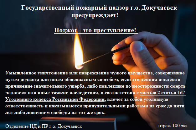 Поджог - это преступление!. Поджог - это преступление!.